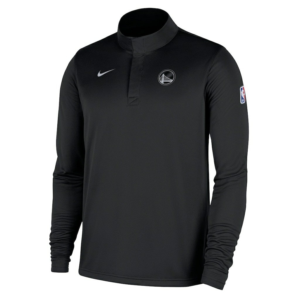 Golden State Warriors 2025/26 Authentic Coaches Quarter-Zip Dri-Fit Top Black