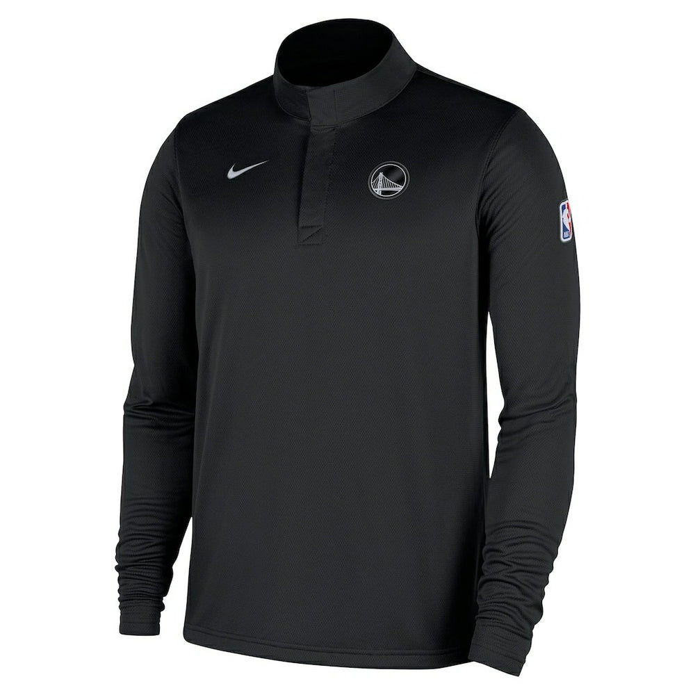 Golden State Warriors 2025/26 Authentic Coaches Quarter-Zip Dri-Fit Top Black