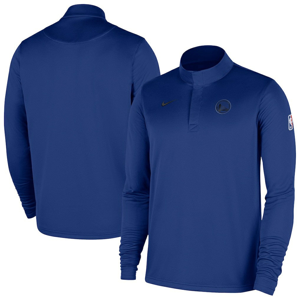 Golden State Warriors 2025/26 Authentic Coaches Quarter-Zip Dri-Fit Top Royal