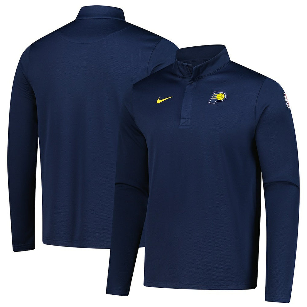 Indiana Pacers 2025/26 Authentic Coaches Quarter-Zip Dri-Fit Top Navy