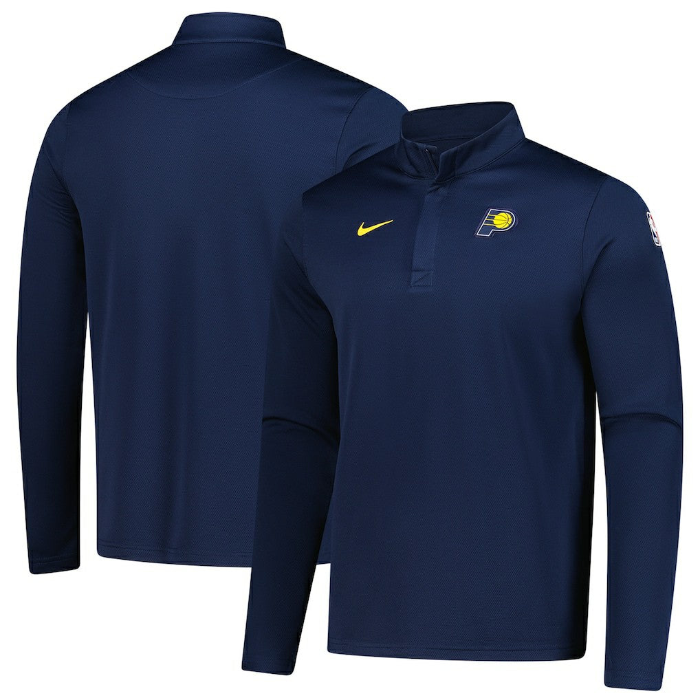 Indiana Pacers 2025/26 Authentic Coaches Quarter-Zip Dri-Fit Top Navy