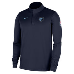 Memphis Grizzlies 2025/26 Authentic Coaches Quarter-Zip Dri-Fit Top Navy