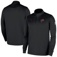 Miami Heat 2025/26 Authentic Coaches Quarter-Zip Dri-Fit Top Black