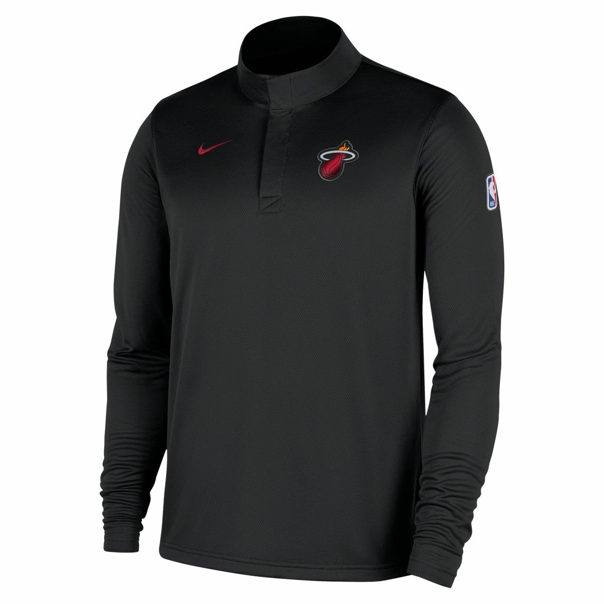 Miami Heat 2025/26 Authentic Coaches Quarter-Zip Dri-Fit Top Black