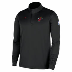 Miami Heat 2025/26 Authentic Coaches Quarter-Zip Dri-Fit Top Black