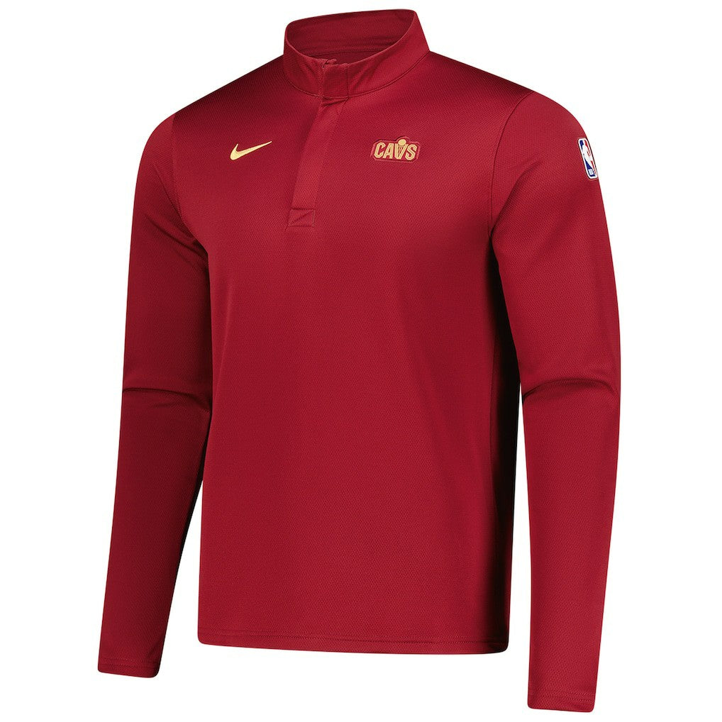 Cleveland Cavaliers 2025/26 Authentic Coaches Quarter-Zip Dri-Fit Top Wine
