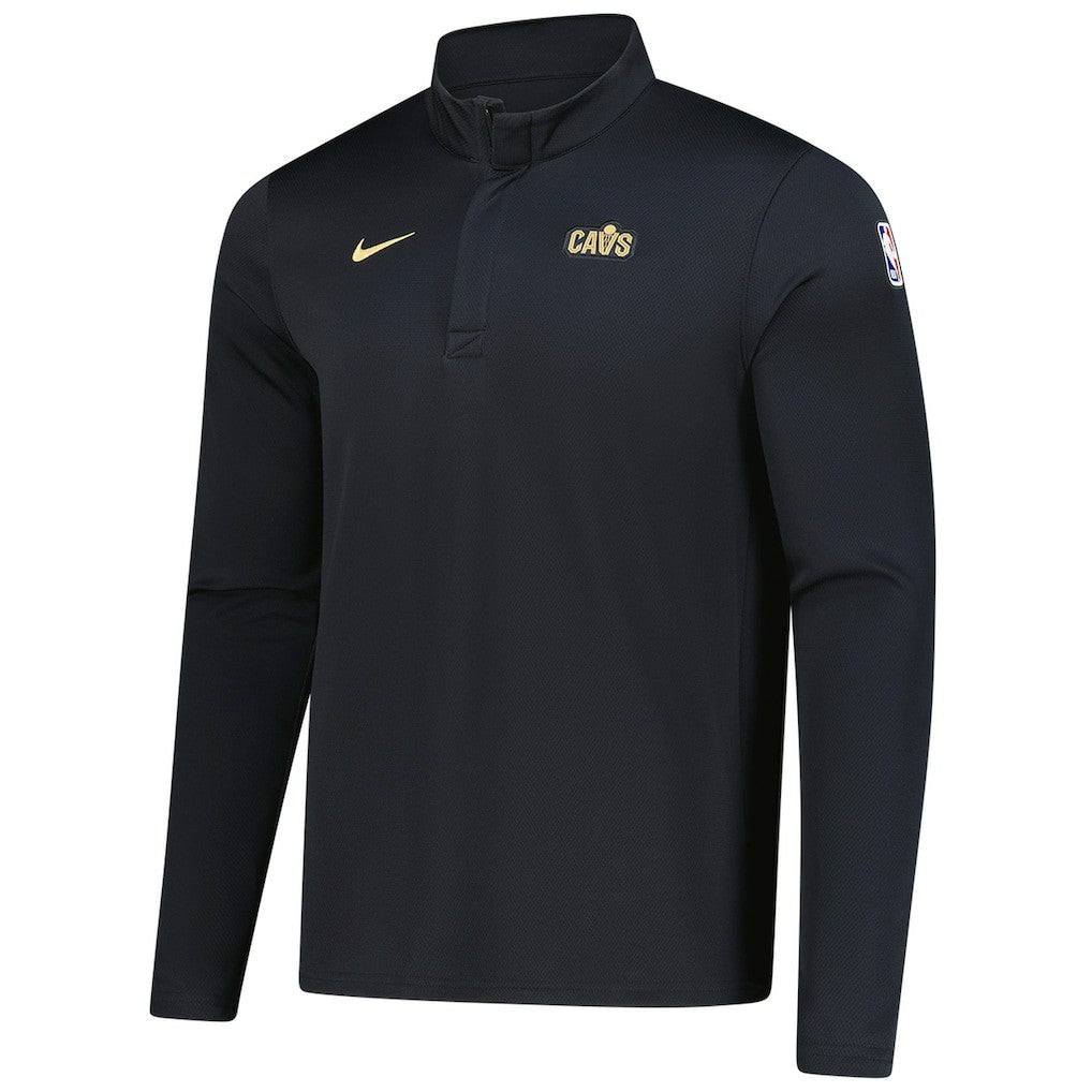Cleveland Cavaliers 2025/26 Authentic Coaches Quarter-Zip Dri-Fit Top Black