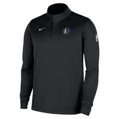 Dallas Mavericks 2025/26 Authentic Coaches Quarter-Zip Dri-Fit Top Black