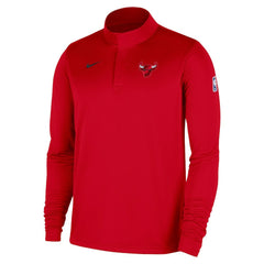 Chicago Bulls 2025/26 Authentic Coaches Quarter-Zip Dri-Fit Top Red