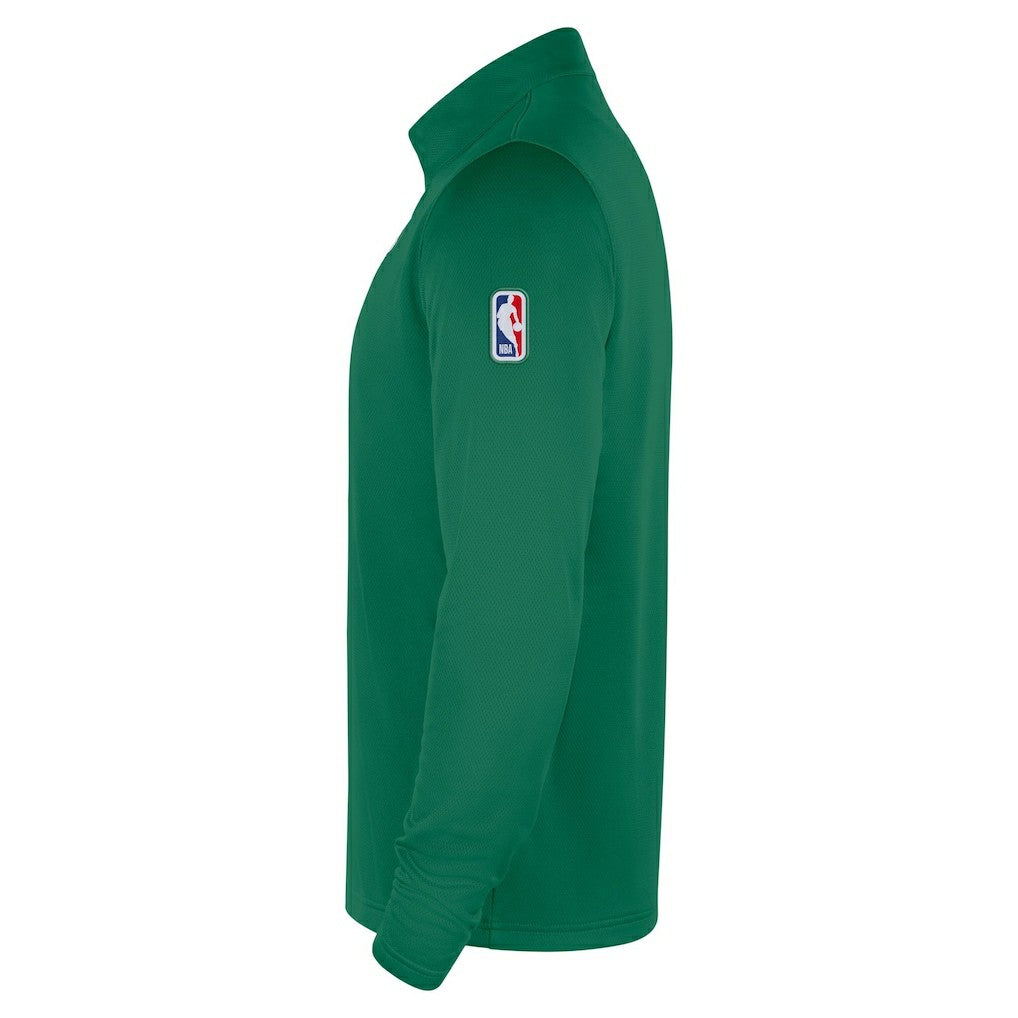 Boston Celtics 2025/26 Authentic Coaches Quarter-Zip Dri-Fit Top Kelly Green