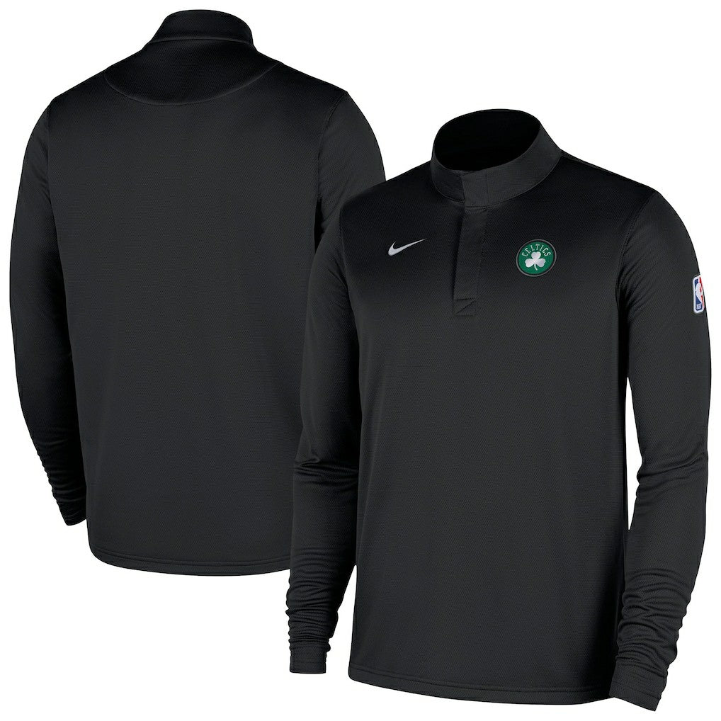 Boston Celtics 2025/26 Authentic Coaches Quarter-Zip Dri-Fit Top Black