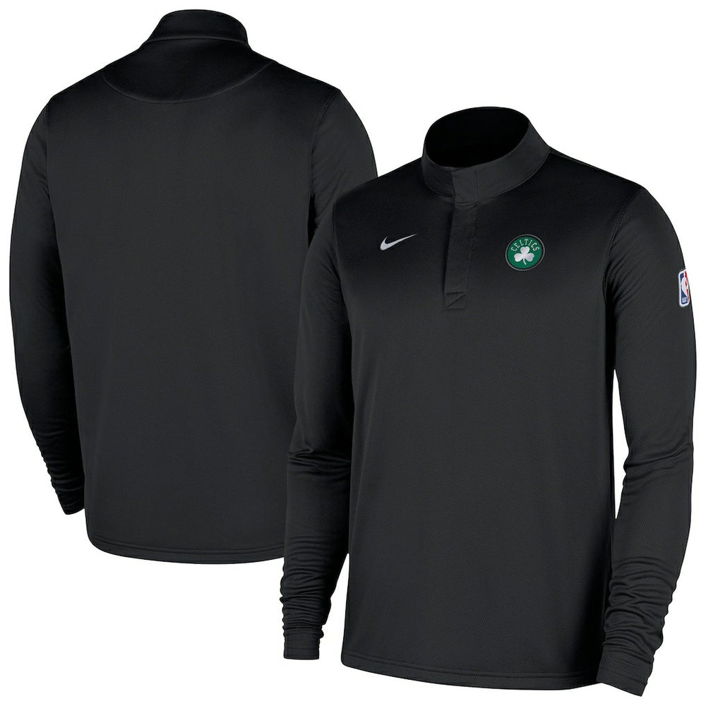 Boston Celtics 2025/26 Authentic Coaches Quarter-Zip Dri-Fit Top Black