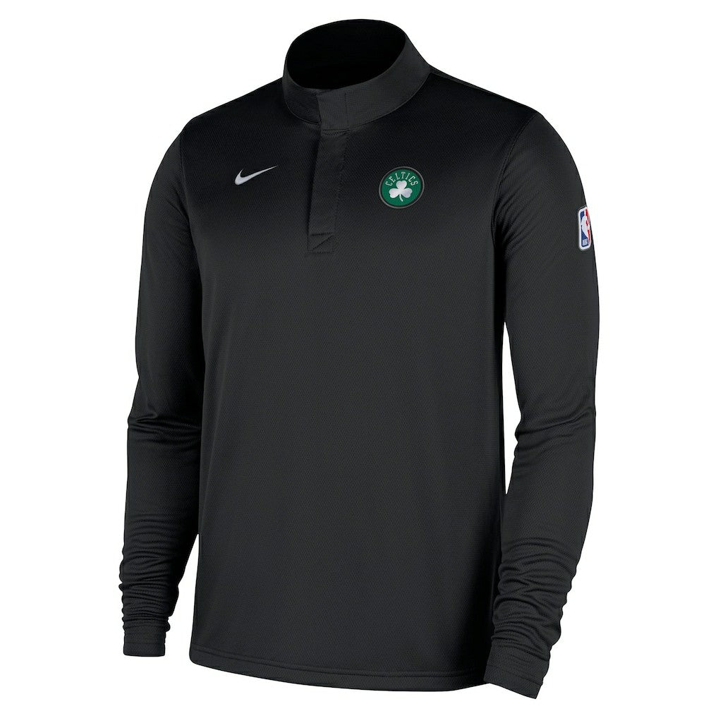 Boston Celtics 2025/26 Authentic Coaches Quarter-Zip Dri-Fit Top Black