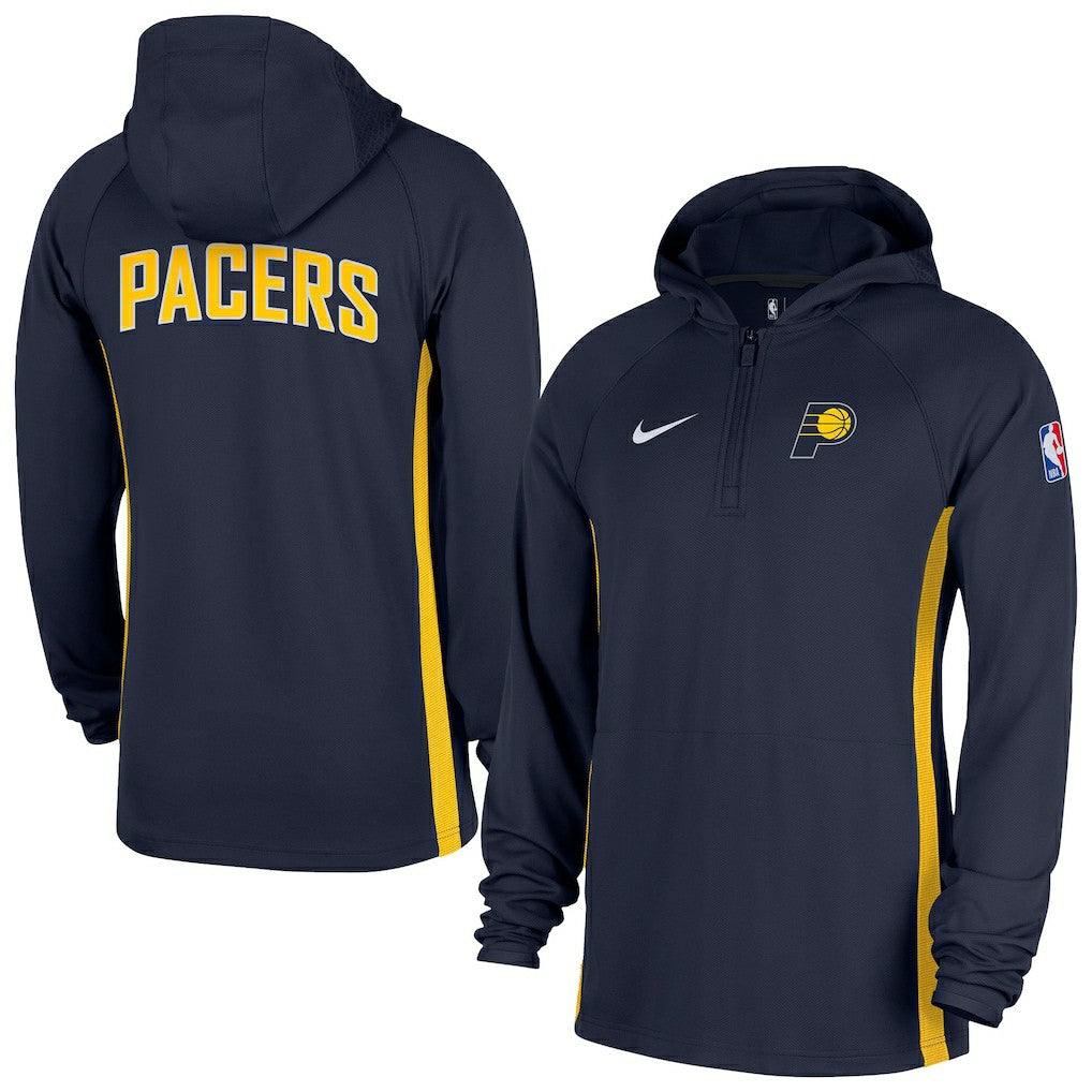 Indiana Pacers Authentic On Court Zone Quarter-Zip Dri-FIT Hoodie Jacket Navy