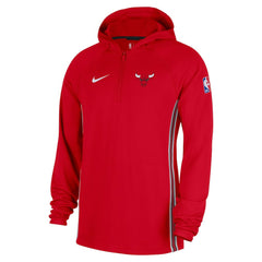 Chicago Bulls Authentic On Court Zone Quarter-Zip Dri-FIT Hoodie Jacket Red