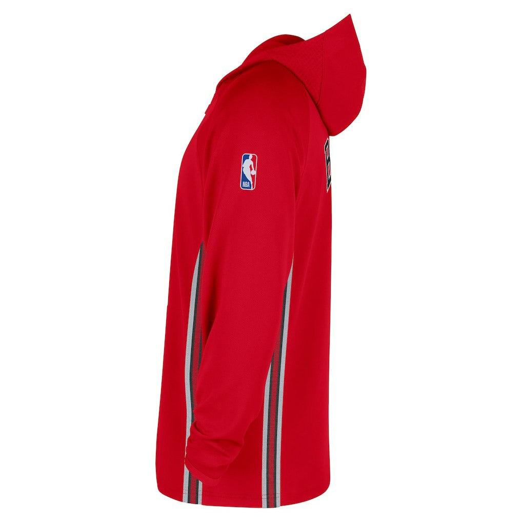 Chicago Bulls Authentic On Court Zone Quarter-Zip Dri-FIT Hoodie Jacket Red