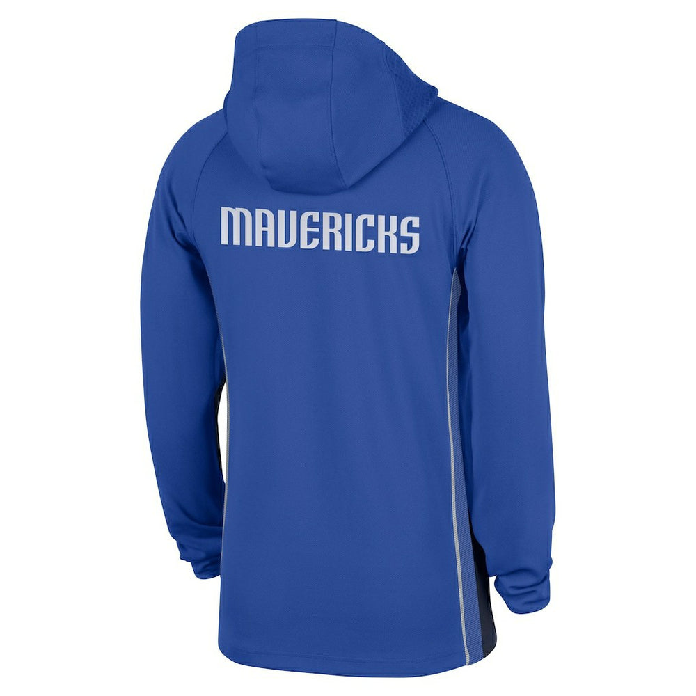 Dallas Mavericks Authentic On Court Zone Quarter-Zip Dri-FIT Hoodie Jacket Royal