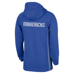Dallas Mavericks Authentic On Court Zone Quarter-Zip Dri-FIT Hoodie Jacket Royal