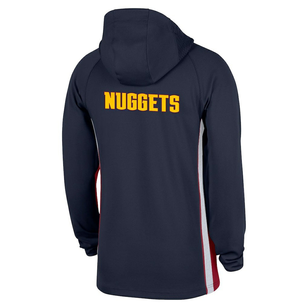 Denver Nuggets Authentic On Court Zone Quarter-Zip Dri-FIT Hoodie Jacket Navy