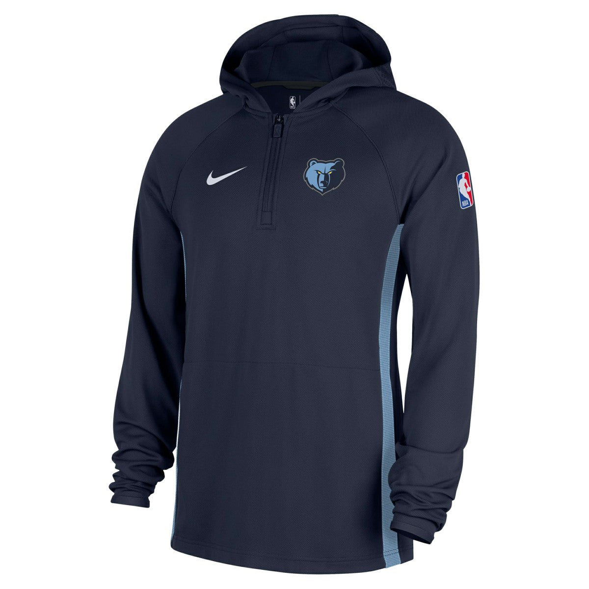 Memphis Grizzlies Authentic On Court Zone Quarter-Zip Dri-FIT Hoodie Jacket Navy