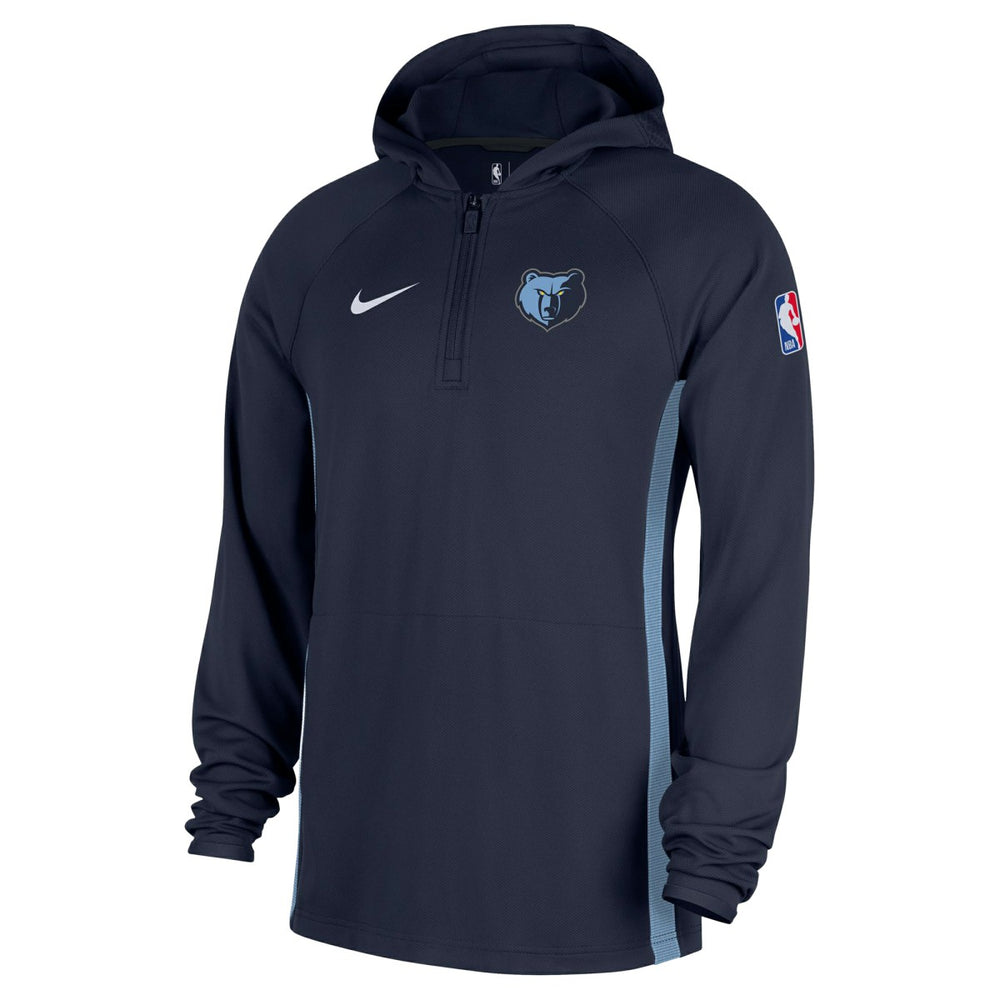 Memphis Grizzlies Authentic On Court Zone Quarter-Zip Dri-FIT Hoodie Jacket Navy