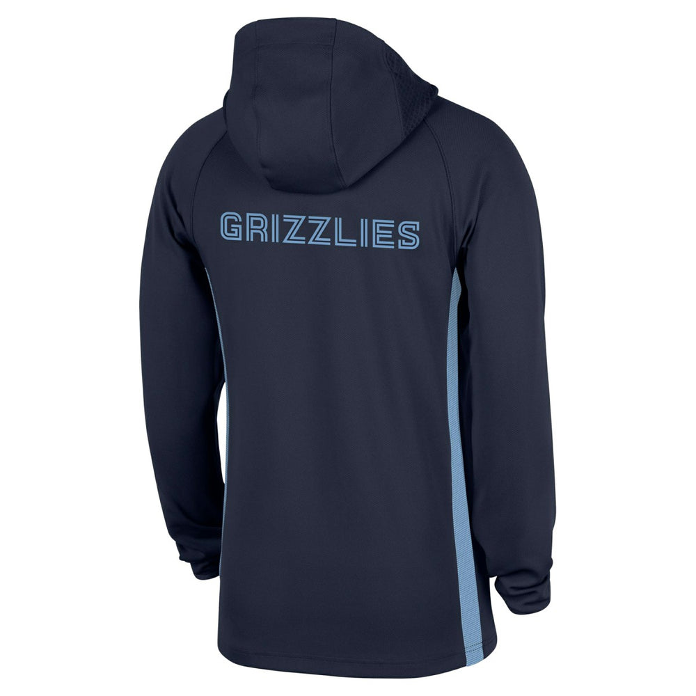 Memphis Grizzlies Authentic On Court Zone Quarter-Zip Dri-FIT Hoodie Jacket Navy