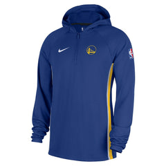 Golden State Warriors Authentic On Court Zone Quarter-Zip Dri-FIT Hoodie Jacket Blue