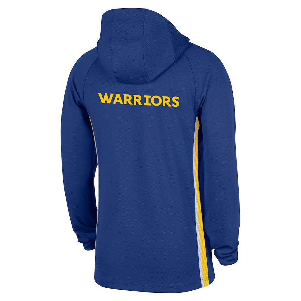 Golden State Warriors Authentic On Court Zone Quarter-Zip Dri-FIT Hoodie Jacket Blue