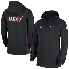Miami Heat Authentic On Court Zone Quarter-Zip Dri-FIT Hoodie Jacket Black