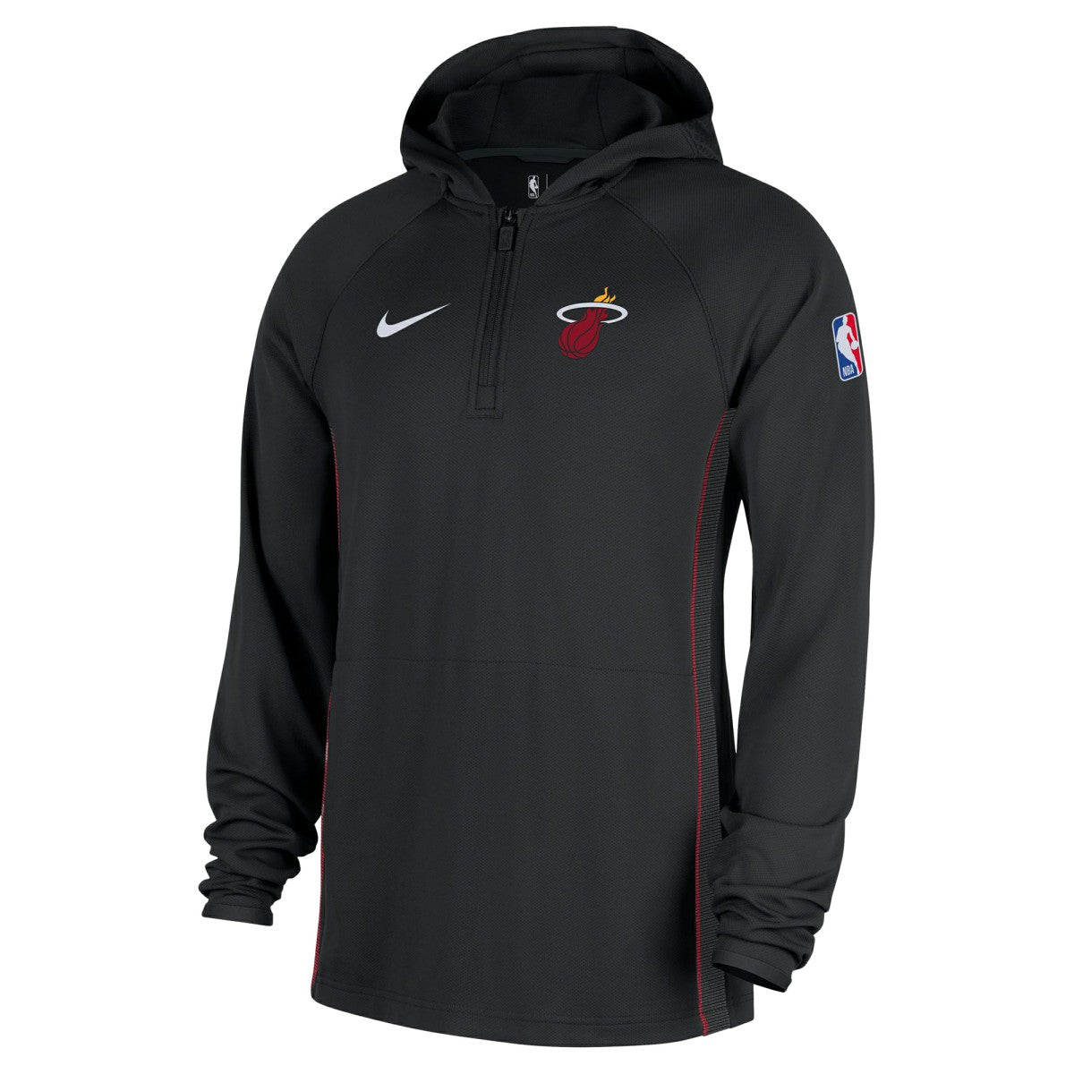Miami Heat Authentic On Court Zone Quarter-Zip Dri-FIT Hoodie Jacket Black