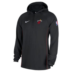 Miami Heat Authentic On Court Zone Quarter-Zip Dri-FIT Hoodie Jacket Black