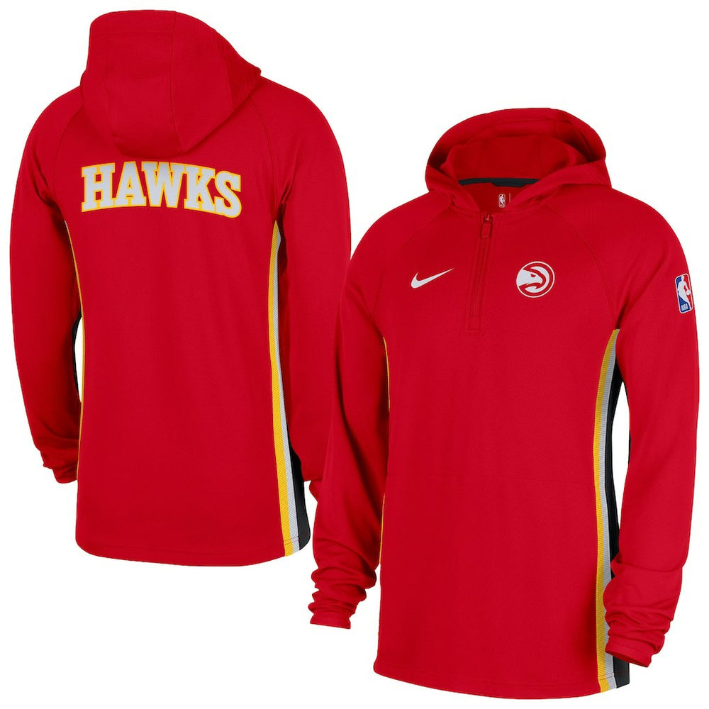 Atlanta Hawks Authentic On Court Zone Quarter-Zip Dri-FIT Hoodie Jacket Red