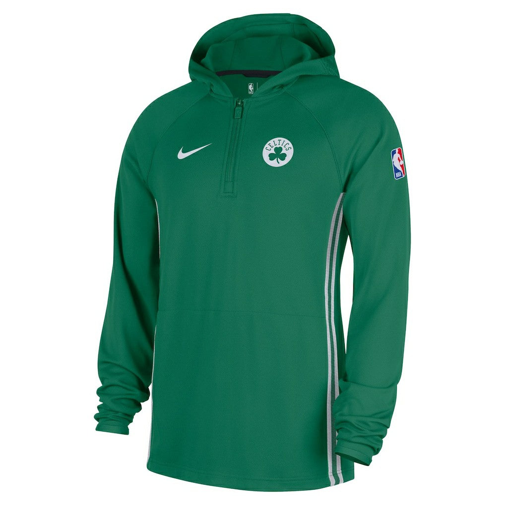 Boston Celtics Authentic On Court Zone Quarter-Zip Dri-FIT Hoodie Jacket Kelly Green