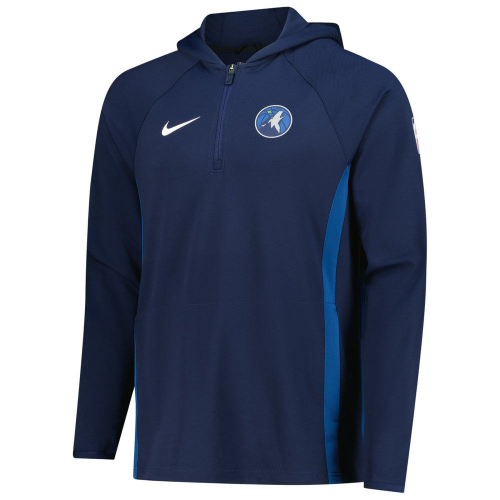 Minnesota Timberwolves Authentic On Court Zone Quarter-Zip Dri-FIT Hoodie Jacket Navy
