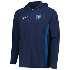 Minnesota Timberwolves Authentic On Court Zone Quarter-Zip Dri-FIT Hoodie Jacket Navy