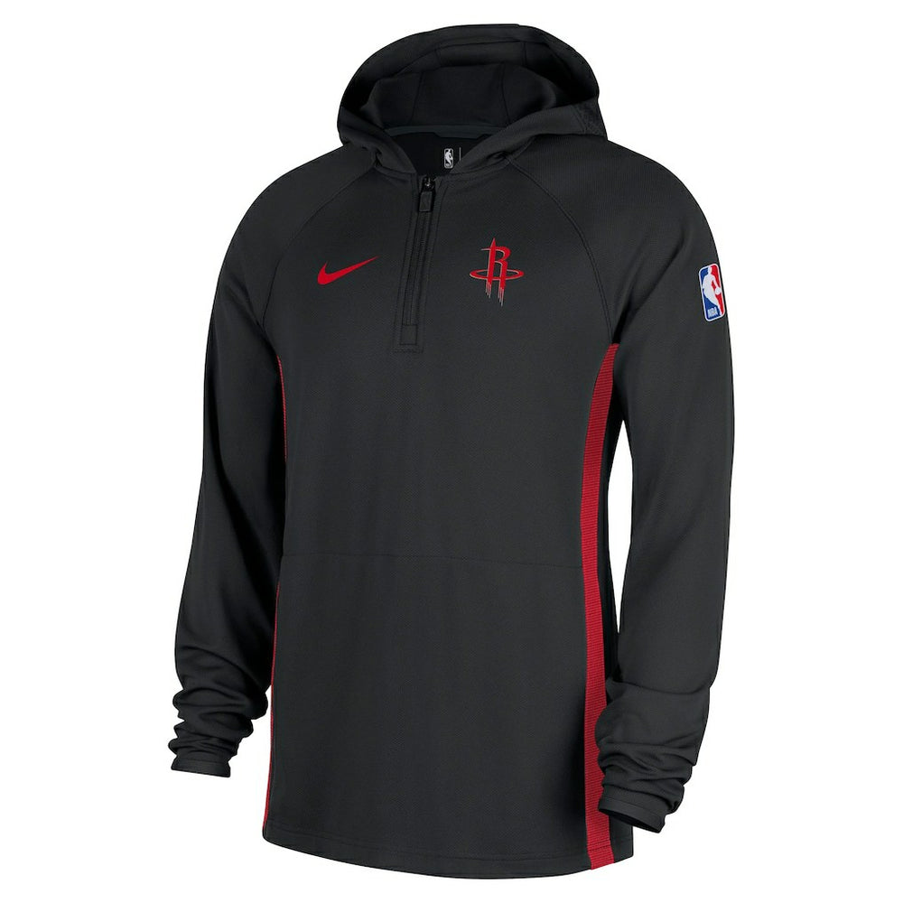 Houston Rockets Authentic On Court Zone Quarter-Zip Dri-FIT Hoodie Jacket Black
