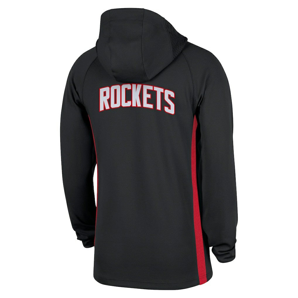 Houston Rockets Authentic On Court Zone Quarter-Zip Dri-FIT Hoodie Jacket Black
