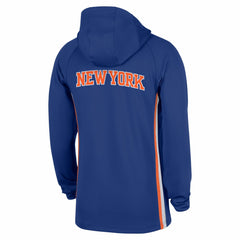New York Knicks Authentic On Court Zone Quarter-Zip Dri-FIT Hoodie Jacket Blue