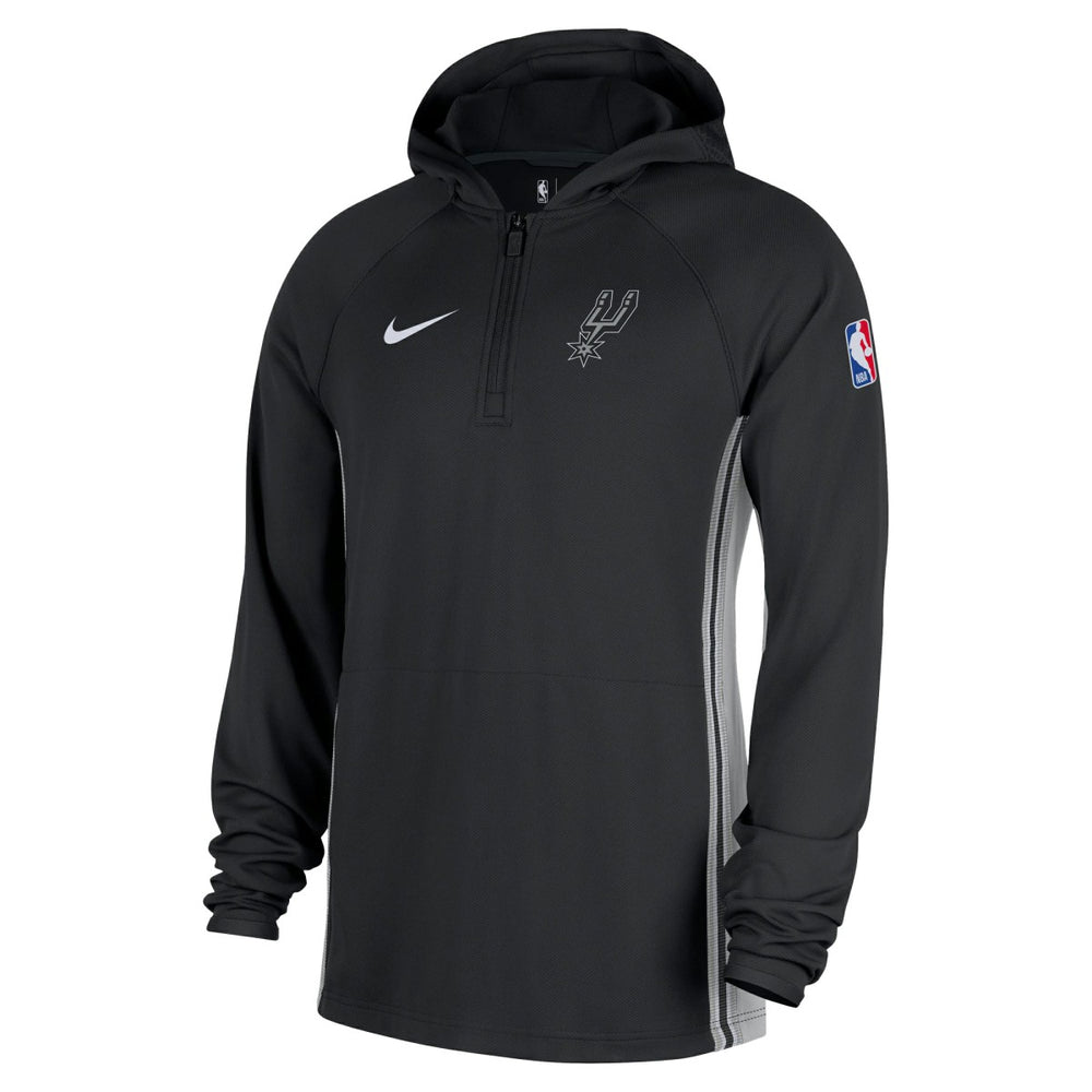 San Antonio Spurs Authentic On Court Zone Quarter-Zip Dri-FIT Hoodie Jacket Black