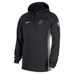 San Antonio Spurs Authentic On Court Zone Quarter-Zip Dri-FIT Hoodie Jacket Black