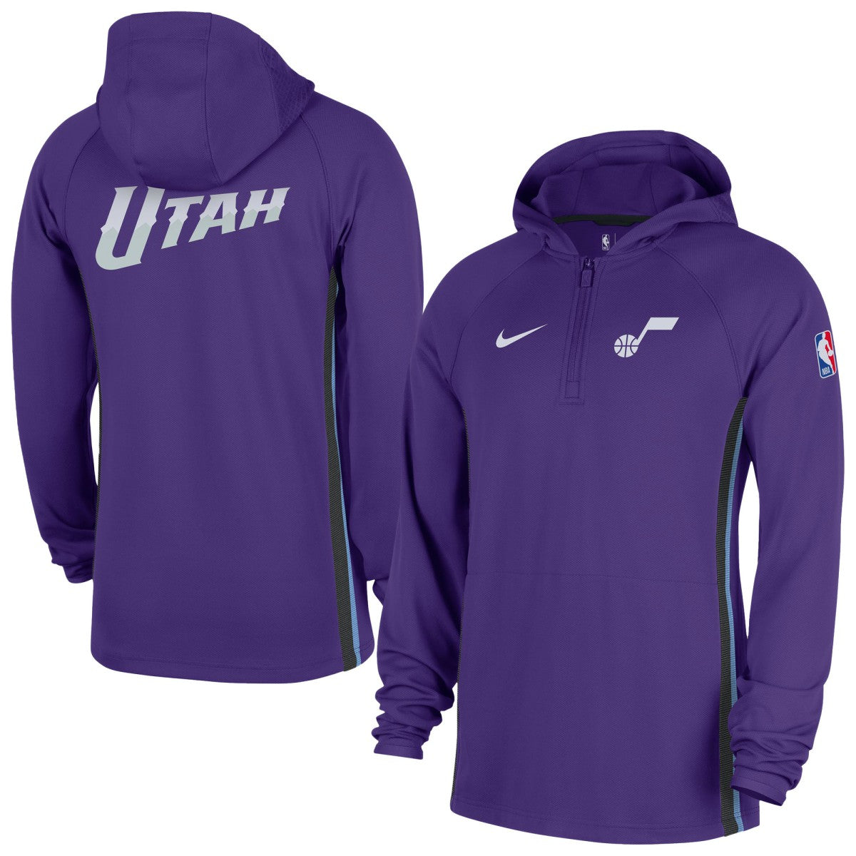 Utah Jazz Authentic On Court Zone Quarter-Zip Dri-FIT Hoodie Jacket Purple