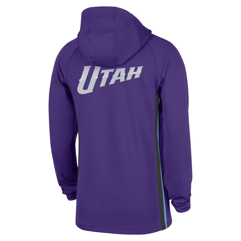 Utah Jazz Authentic On Court Zone Quarter-Zip Dri-FIT Hoodie Jacket Purple