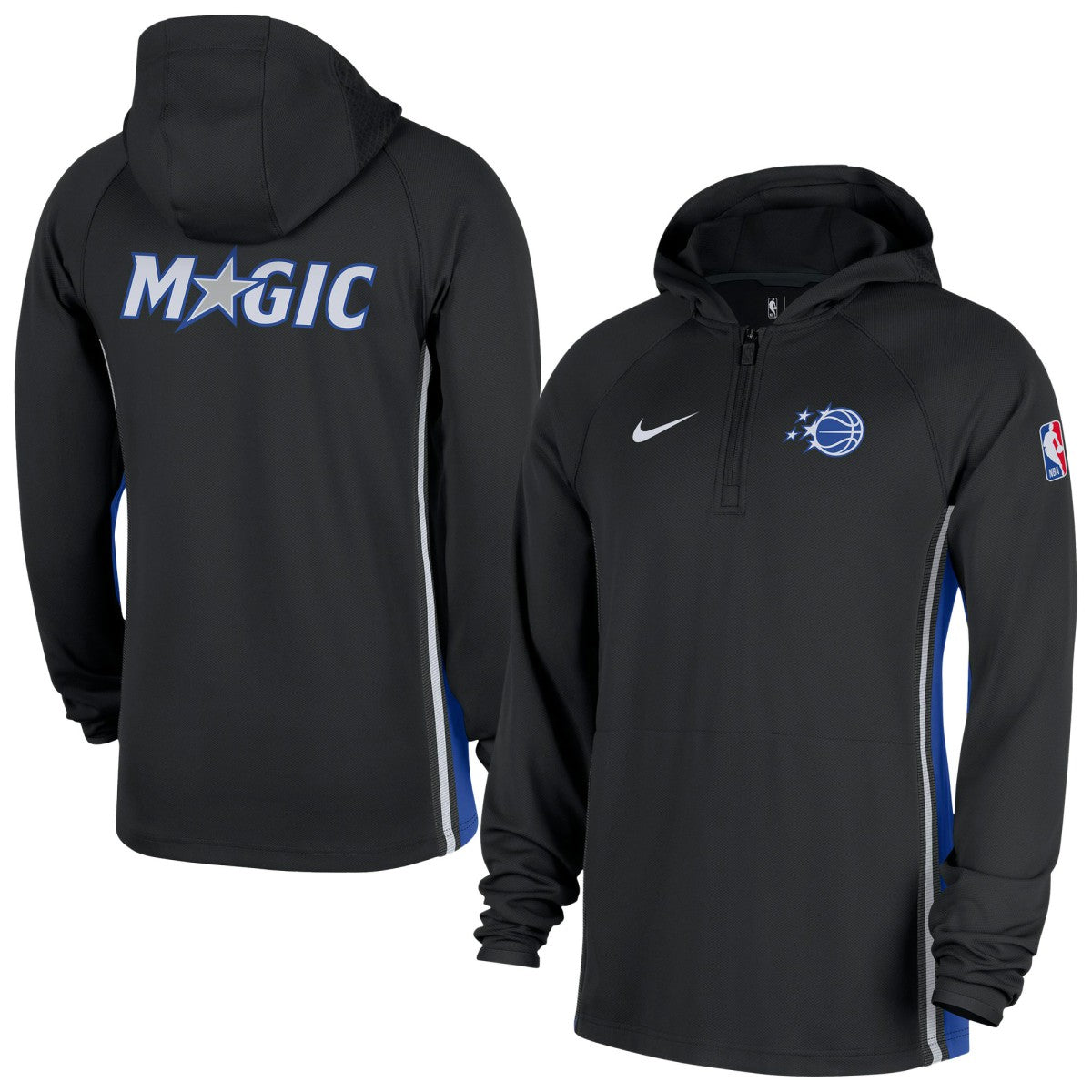 Orlando Magic Authentic On Court Zone Quarter-Zip Dri-FIT Hoodie Jacket Black
