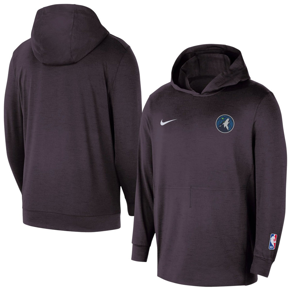 Minnesota Timberwolves Authentic Practice Yoga Restore Dri-Fit Pullover Hoodie Black