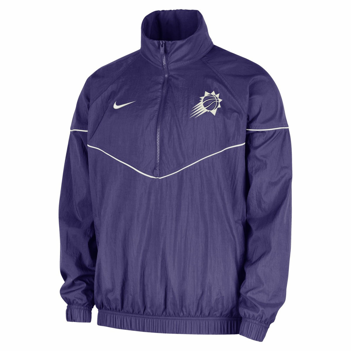 Phoenix Suns Courtside Windrunner Woven Half-Zip Hooded Jacket Purple