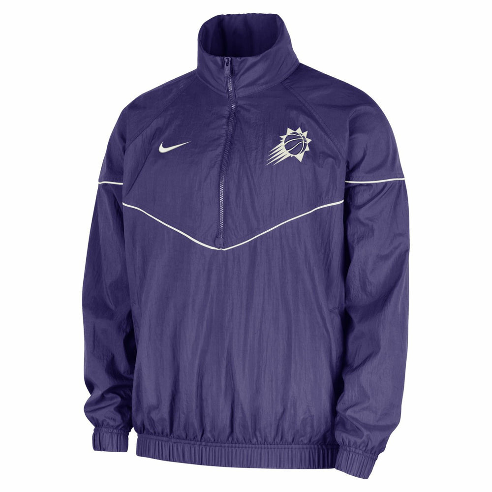 Phoenix Suns Courtside Windrunner Woven Half-Zip Hooded Jacket Purple