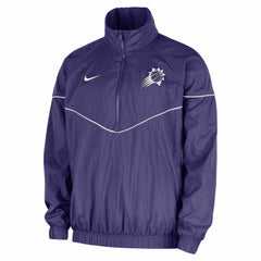 Phoenix Suns Courtside Windrunner Woven Half-Zip Hooded Jacket Purple