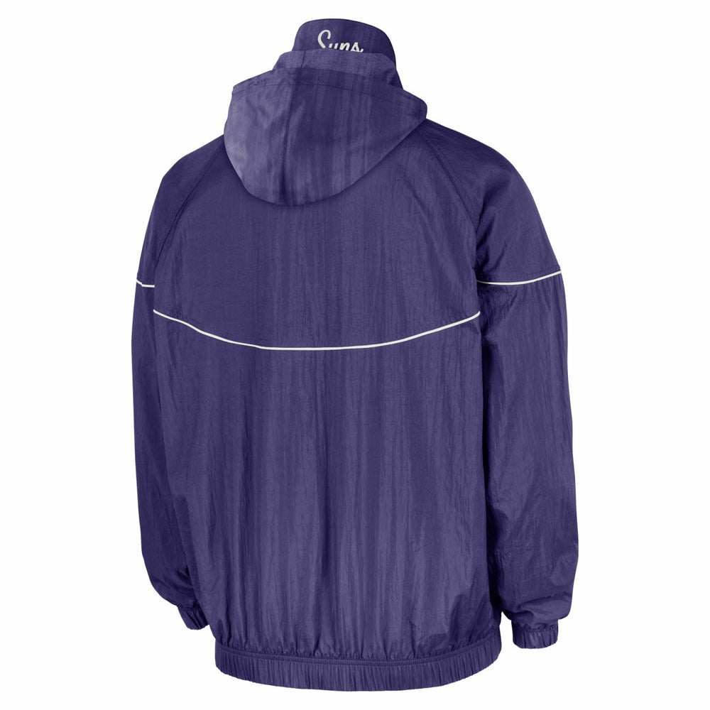 Phoenix Suns Courtside Windrunner Woven Half-Zip Hooded Jacket Purple
