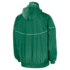 Boston Celtics Courtside Windrunner Woven Half-Zip Hooded Jacket Kelly Green