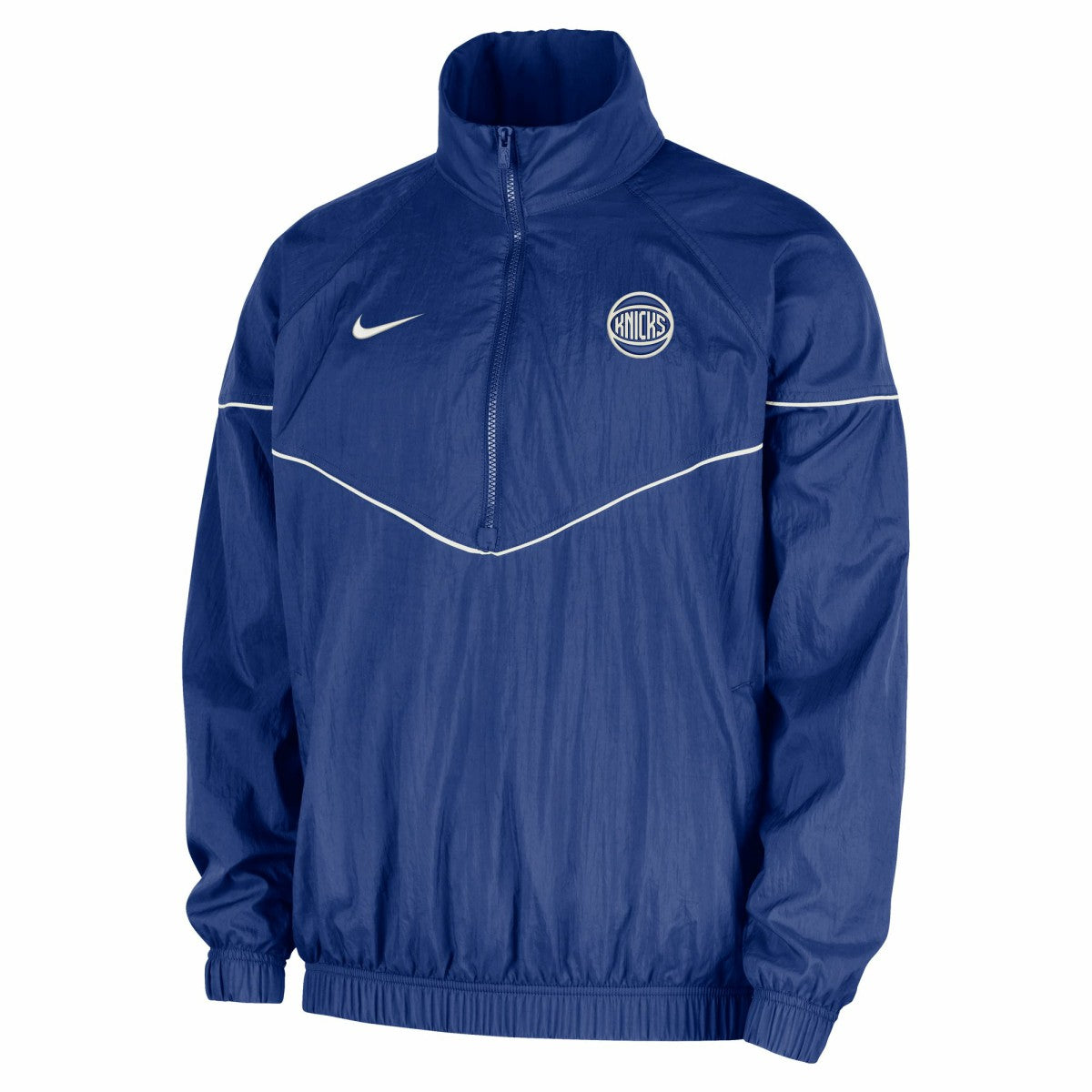 New York Knicks Courtside Windrunner Woven Half-Zip Hooded Jacket Blue